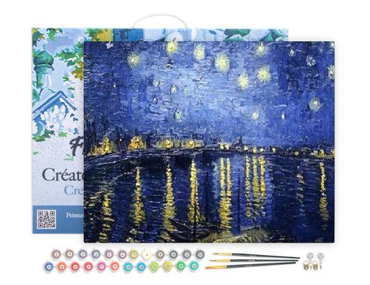 Paint by Numbers Framed - Van Gogh Starry Night over the Rhone