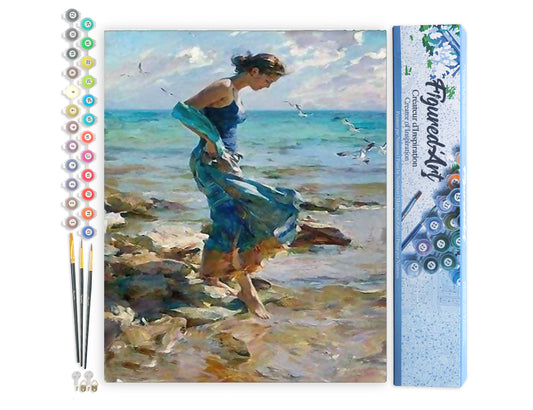 Paint by Numbers rolled - Feet in water during Summer