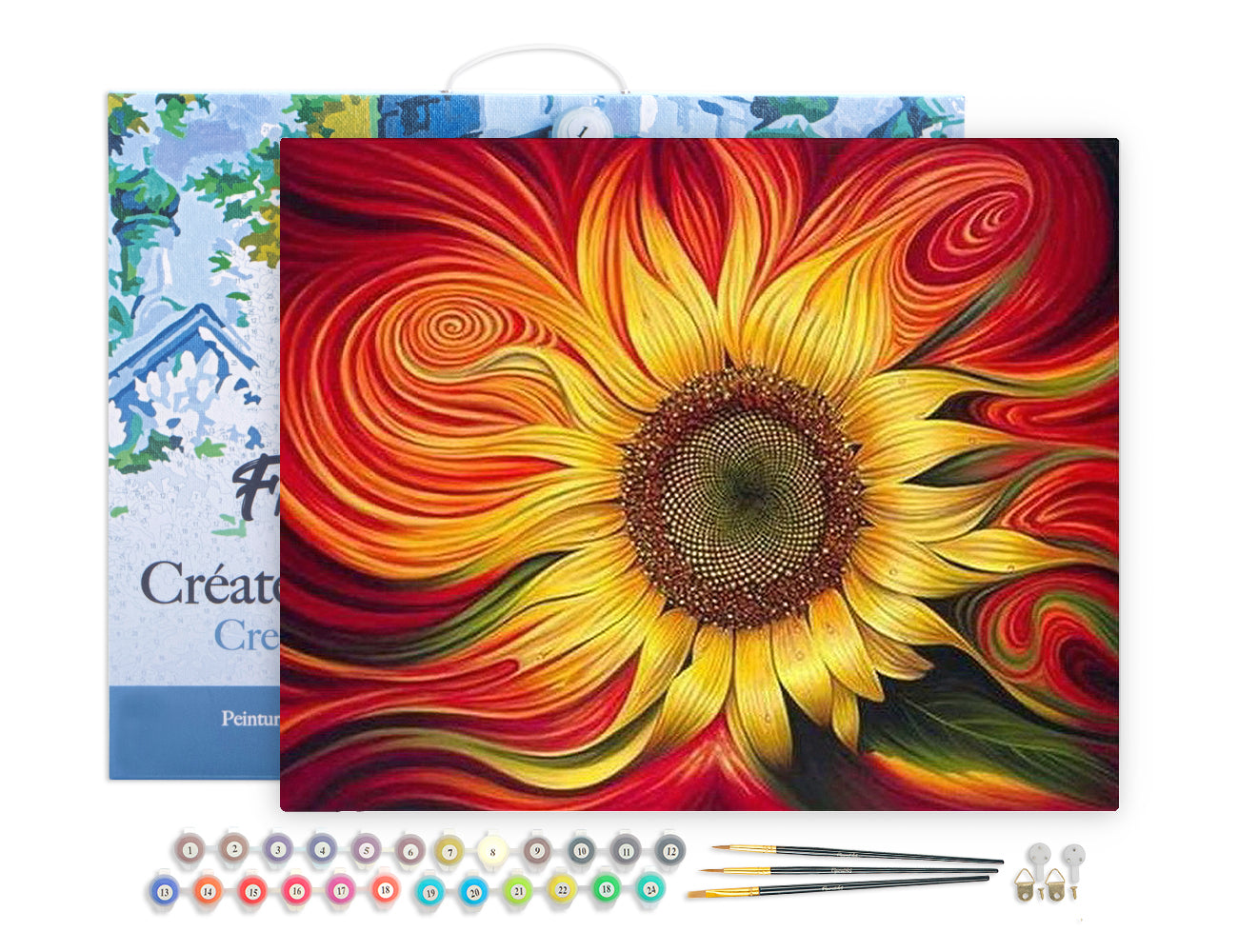 Paint by Numbers Framed - Red Sunflower