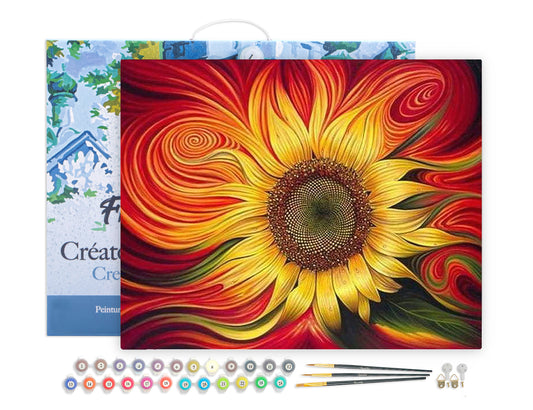 Paint by Numbers Framed - Red Sunflower