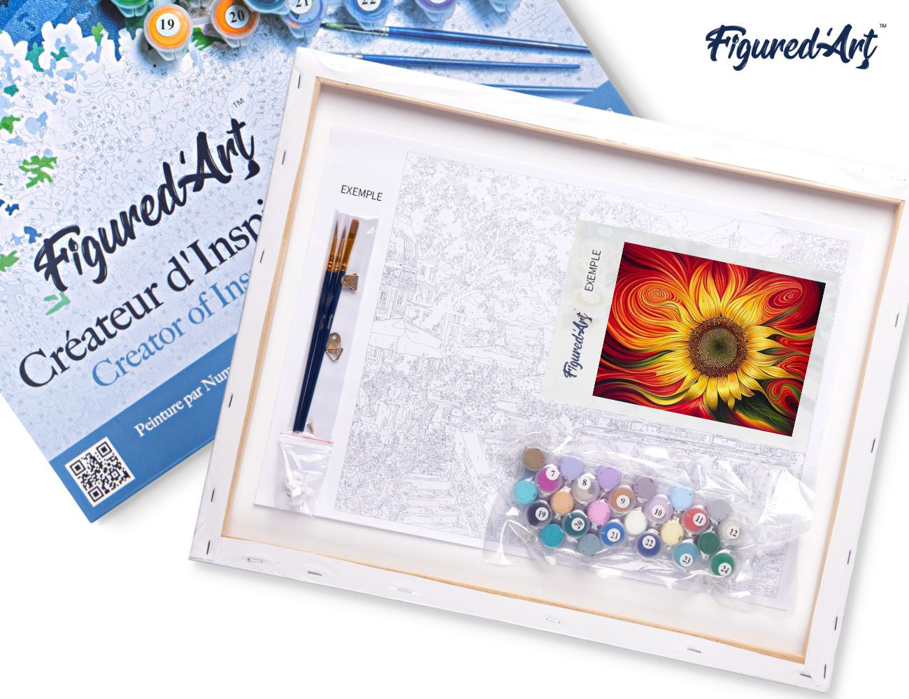 Paint by Numbers Framed - Red Sunflower