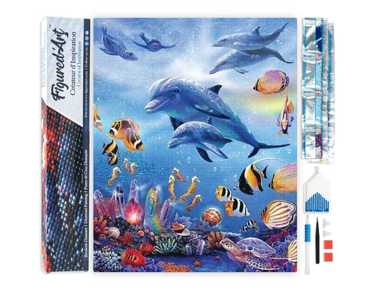 Diamond Painting - Dolphins and sea