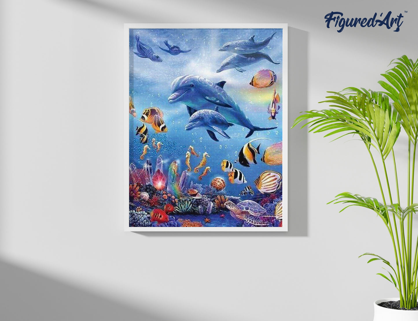 Diamond Painting - Dolphins and sea