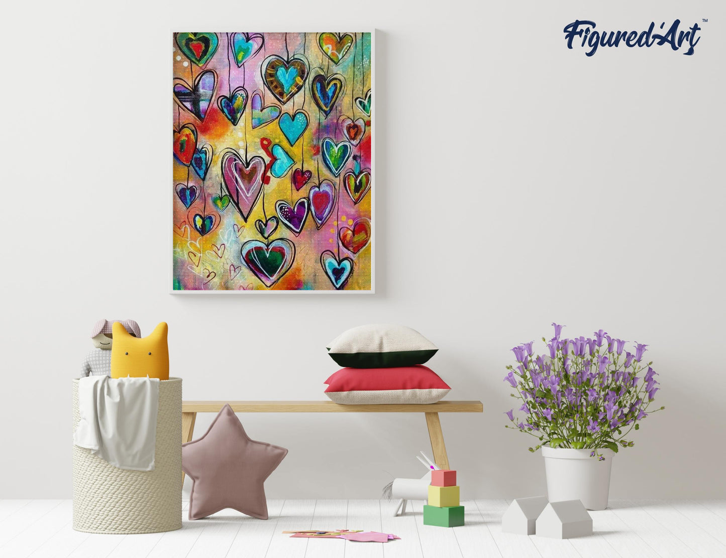 Diamond Painting Framed - Hearts