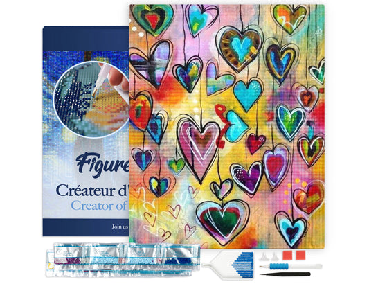Diamond Painting Framed - Hearts