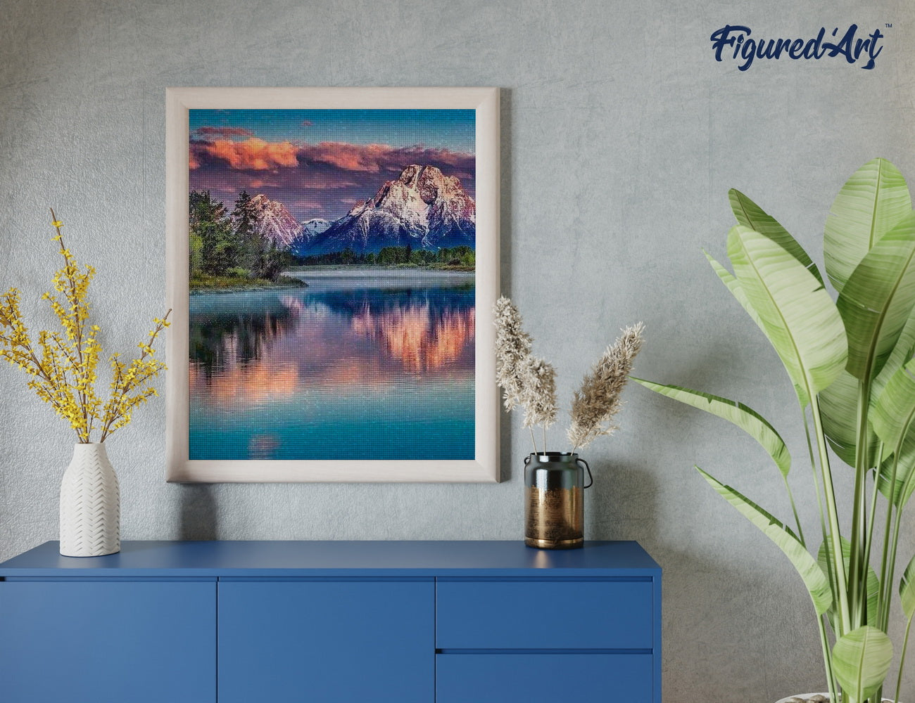 Diamond Painting Framed - Mountain Landscape and Lake