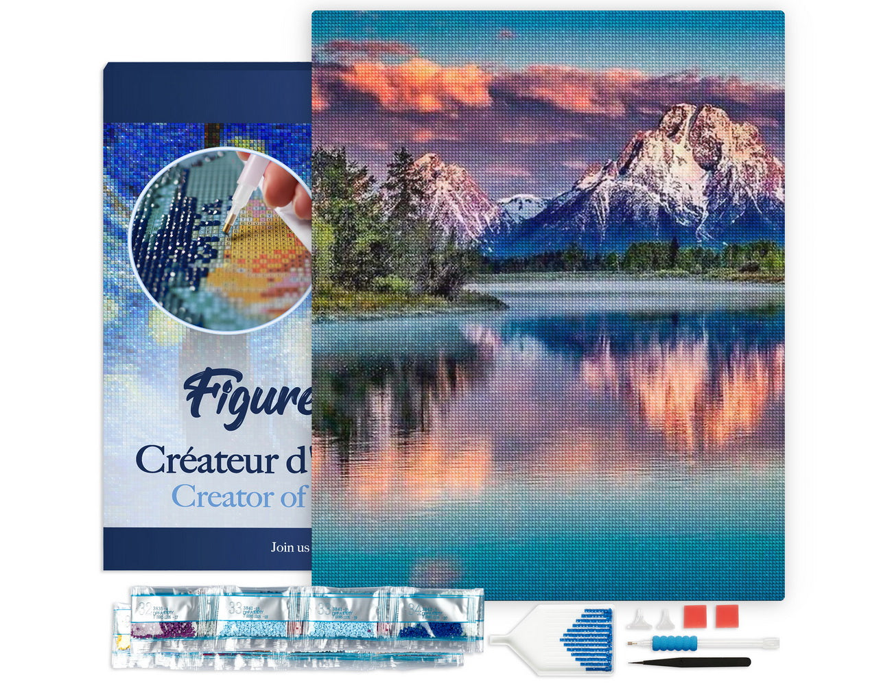 Diamond Painting Framed - Mountain Landscape and Lake
