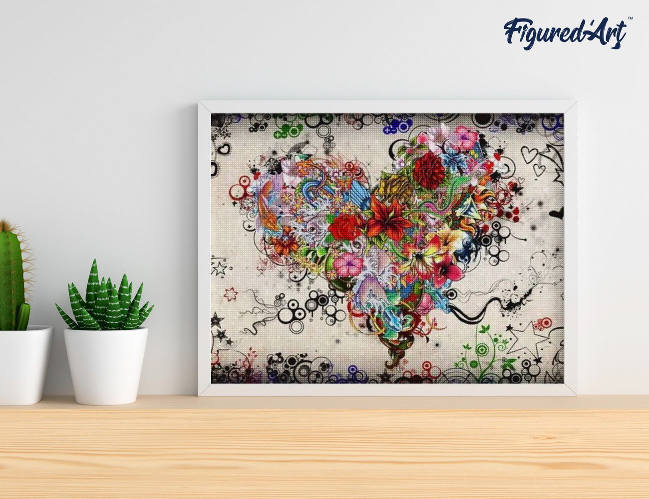 Diamond Painting Framed - Heart Graffiti