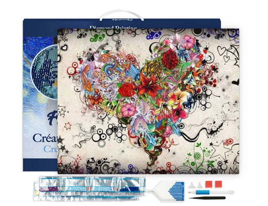 Diamond Painting Framed - Heart Graffiti
