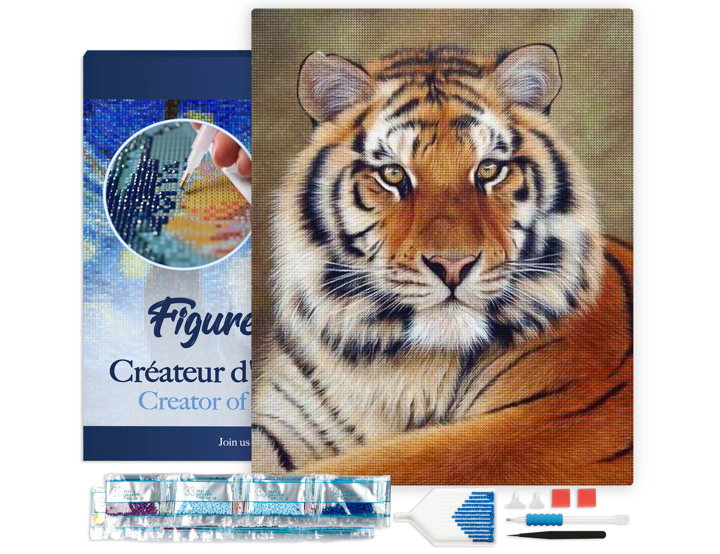 Diamond Painting Framed - Tiger Eye