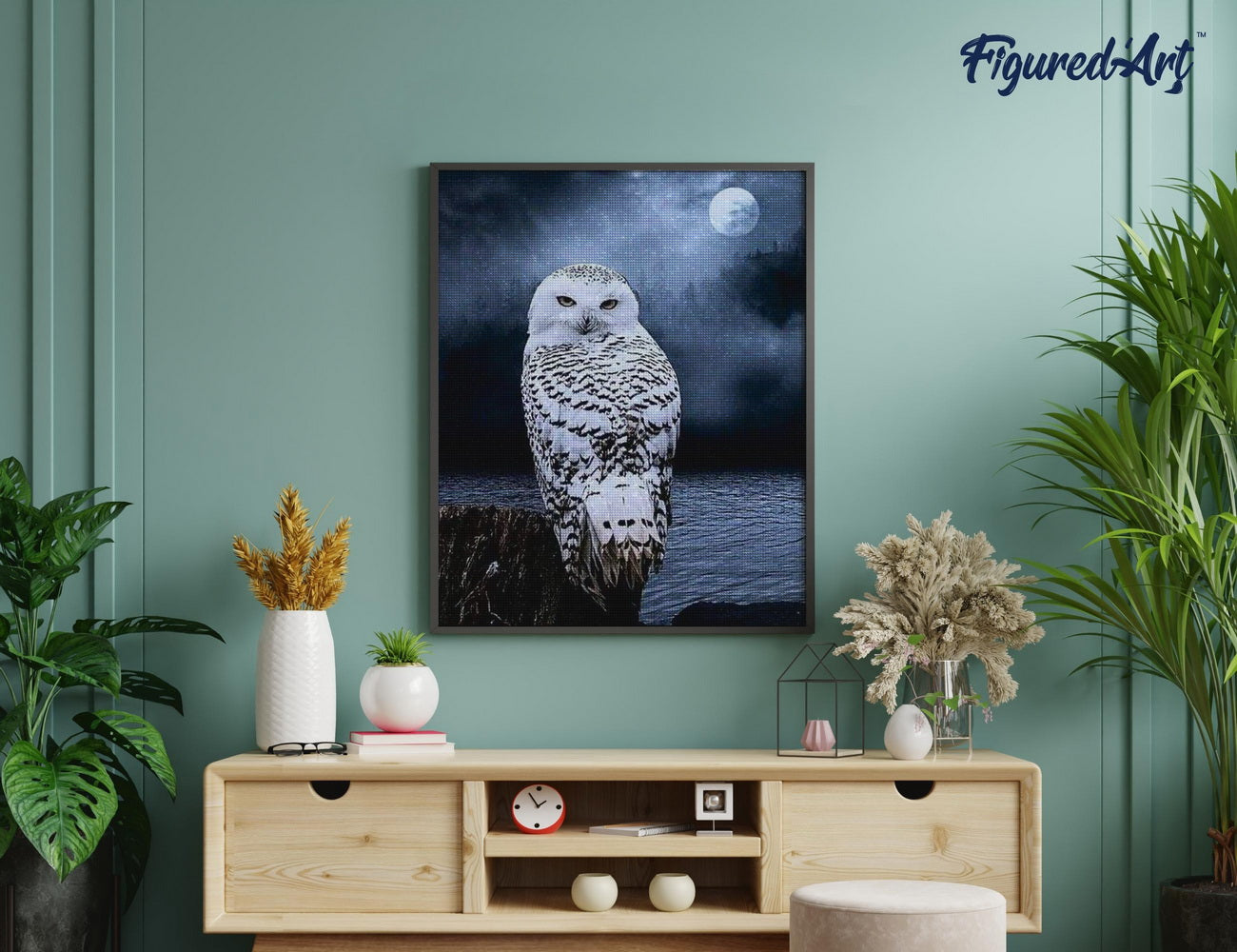 Diamond Painting Framed - White Owl