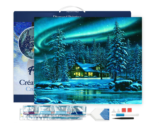 Diamond Painting Framed - Polar Northern Lights