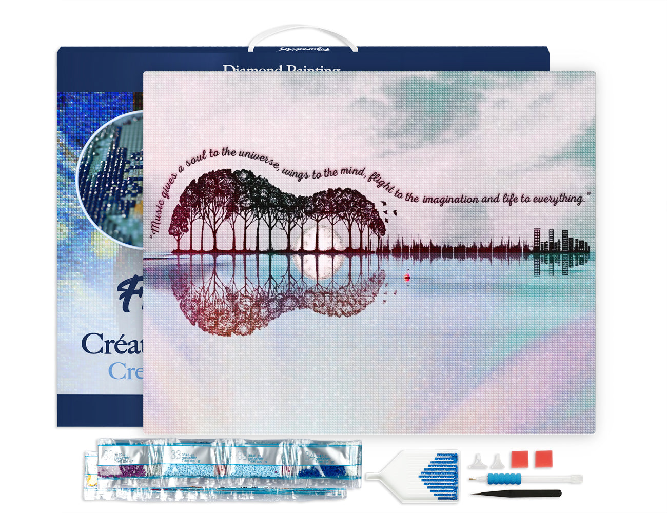 Diamond Painting Framed - Landscape Guitar