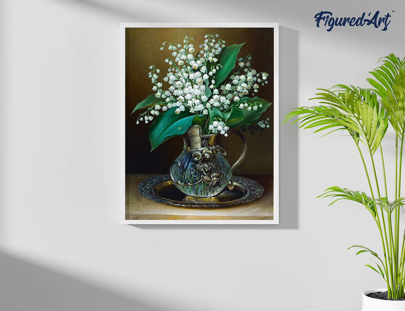 Diamond Painting - Vase of Lily of the Valley Flowers