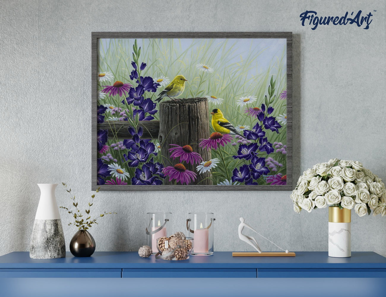 Paint by Numbers Framed - Goldfinch Birds