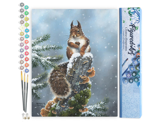 Paint by Numbers rolled - Perched Squirrel