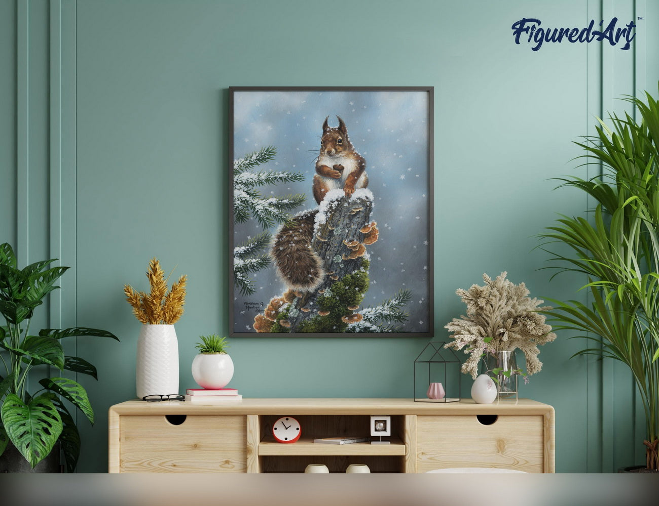 Paint by Numbers rolled - Perched Squirrel