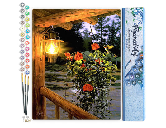 Paint by Numbers rolled - Lantern under the porch
