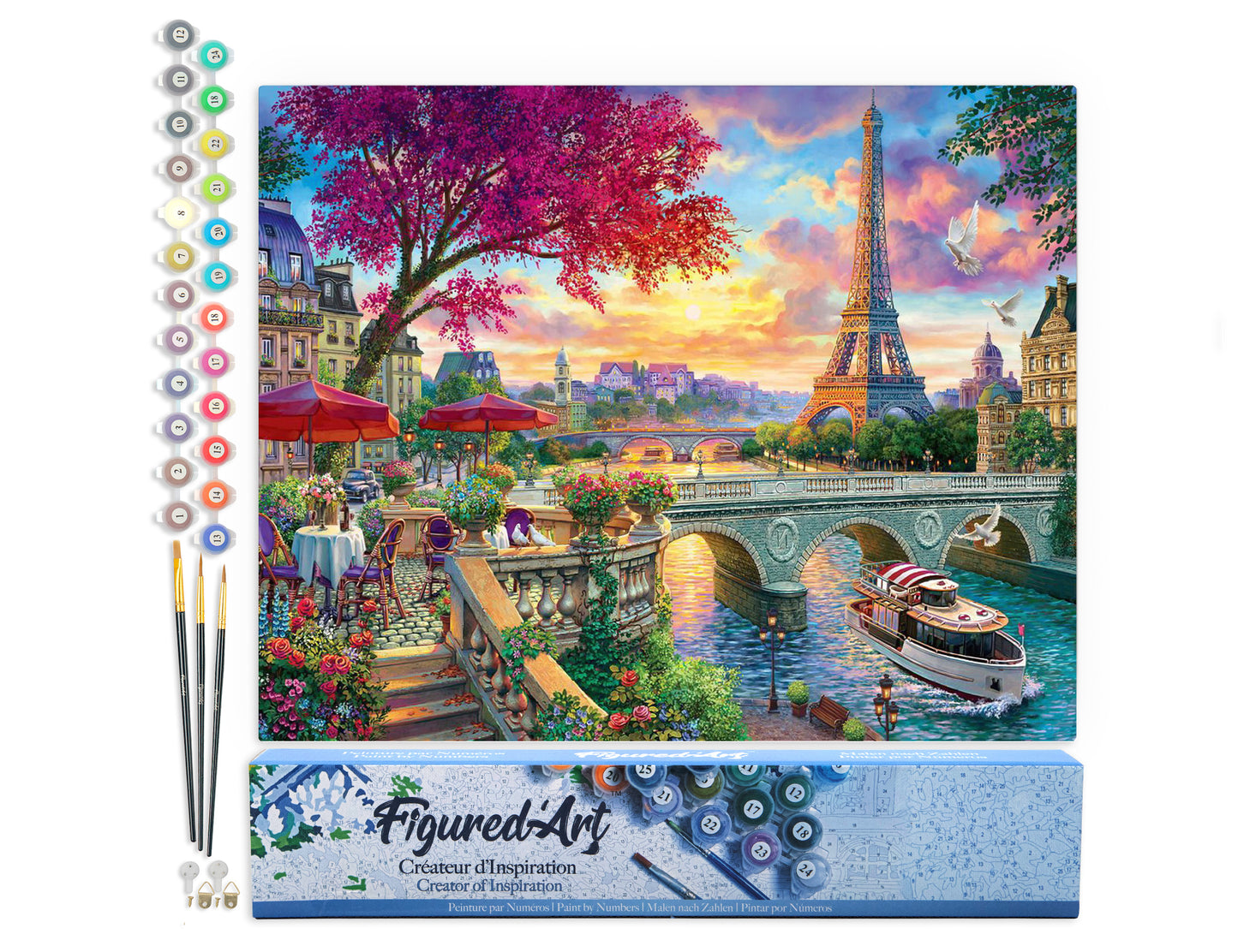Paint by Numbers rolled - Dinner By The Seine