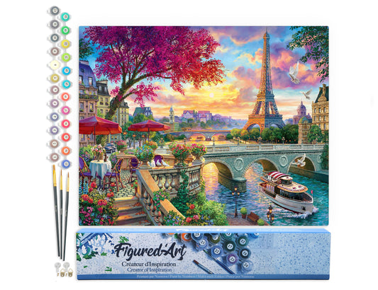 Paint by Numbers rolled - Dinner By The Seine