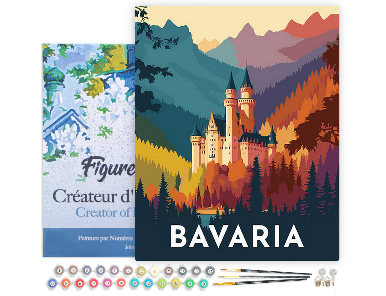 Paint by Numbers Framed - Travel Poster Bavaria