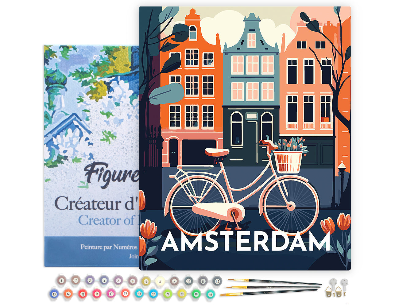 Paint by Numbers Framed - Travel Poster Amsterdam