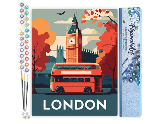 Paint by Numbers rolled - Travel Poster London