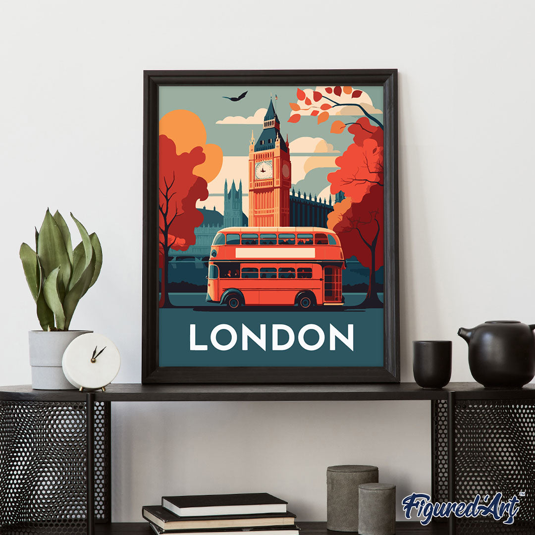 Paint by Numbers Framed - Travel Poster London