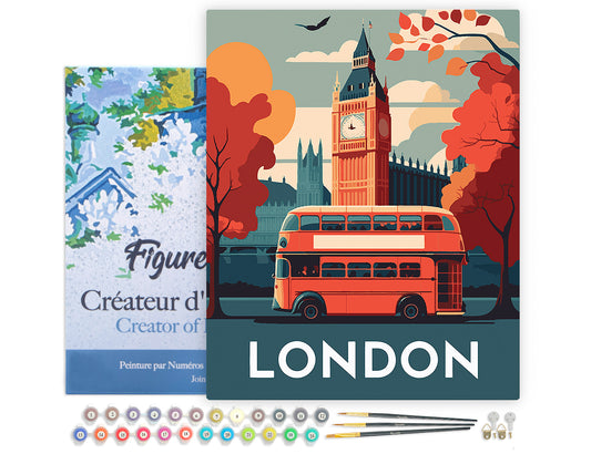 Paint by Numbers Framed - Travel Poster London