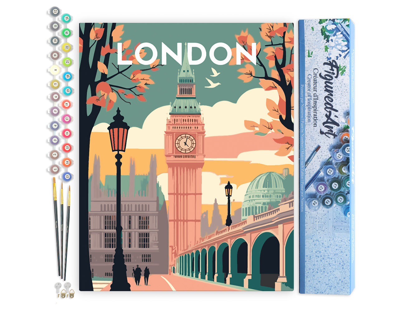 Paint by Numbers rolled - Travel Poster London 2