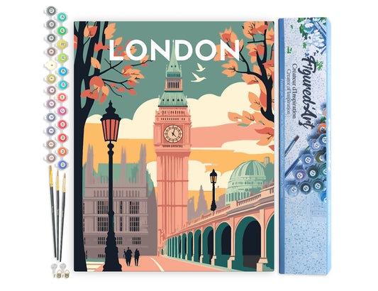 Paint by Numbers rolled - Travel Poster London 2