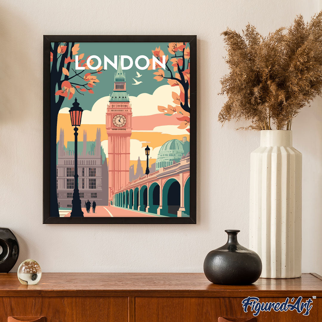 Paint by Numbers rolled - Travel Poster London 2