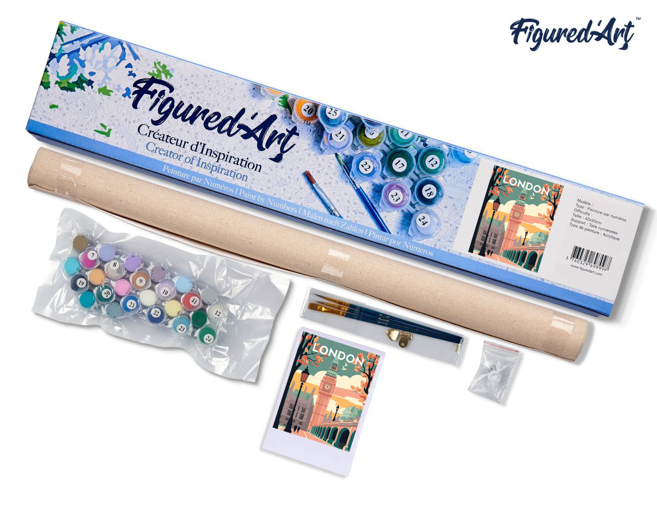 Paint by Numbers rolled - Travel Poster London 2