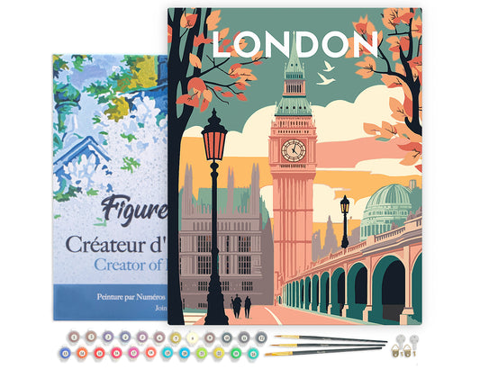 Paint by Numbers Framed - Travel Poster London 2