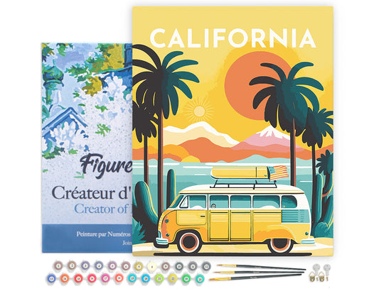 Paint by Numbers Framed - Travel Poster California
