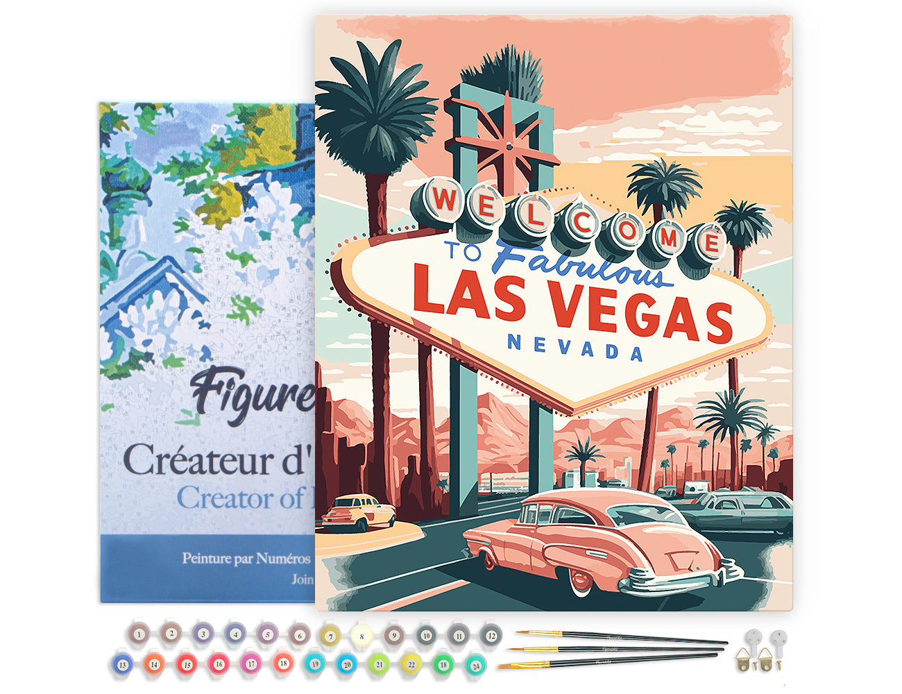Paint by Numbers Framed - Travel Poster Las Vegas