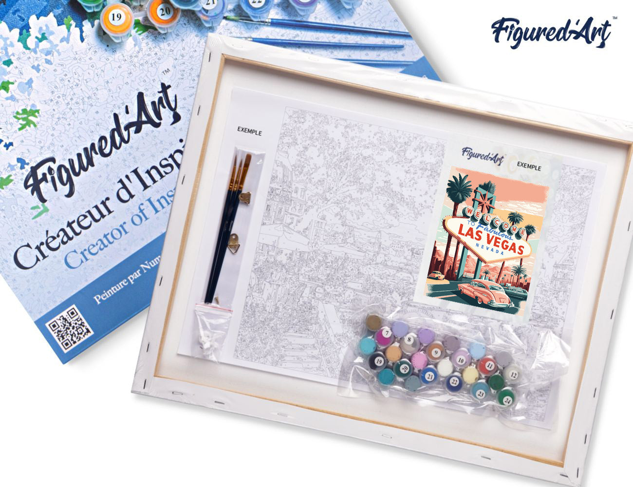 Paint by Numbers Framed - Travel Poster Las Vegas